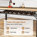 6 Feet Dining Table with Heavy-Duty Metal Frame for 6-8 People-Natural