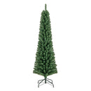 5/6/7/8 Feet Pencil Christmas Tree with 295/392/523/671 Memory Wire Branch Tips and Upgraded Metal Stand