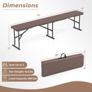 6 Foot Folding Bench with Carrying Handle - 660 lb Capacity