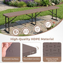 6 Foot Folding Bench with Carrying Handle - 660 lb Capacity