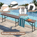 6 Foot Folding Bench with Carrying Handle - 660 lb Capacity