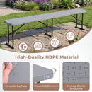 6 Foot Folding Bench with Carrying Handle - 660 lb Capacity