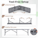 6 Foot Folding Bench with Carrying Handle - 660 lb Capacity