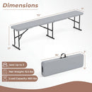 6 Foot Folding Bench with Carrying Handle - 660 lb Capacity