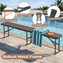 6 Foot Folding Bench with Carrying Handle - 660 lb Capacity