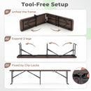 6 Foot Folding Bench with Carrying Handle - 660 lb Capacity