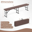 6 Foot Folding Bench with Carrying Handle - 660 lb Capacity