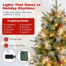 5 Feet Pre-Lit Artificial Christmas Tree with 8 Modes LED Lights with Berries