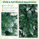 6 Feet Pre-Lit Artificial Christmas Tree with 618 Snowy Branch Tips