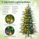 7.5 Feet Pre-Lit Artificial Christmas Tree with Warm White LED Lights