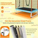 6 Feet Rectangle Trampoline with Swing Horizontal Bar and Safety Net