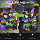 6 Ft Inflatable Halloween Witches with Cauldron & Black Cat