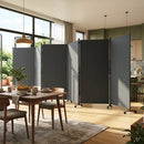 6-Panel Folding Room Divider with Wheels