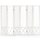 6-Panel Pegboard Room Divider 67 Inches Tall Foldable Privacy Screen