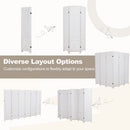 6-Panel Pegboard Room Divider 67 Inches Tall Foldable Privacy Screen
