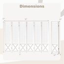 6-Panel Pegboard Room Divider 67 Inches Tall Foldable Privacy Screen