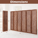 4-Panel Solid Wood Room Divider Folding Partition Stand
