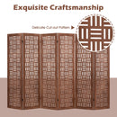 4-Panel Solid Wood Room Divider Folding Partition Stand