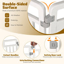 6-Panel Tall Dog Playpen Foldable Pet Fence with Locking Door-White