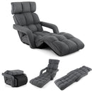 6-Position Adjustable Floor Chair with Adjustable Armrests and Footrest