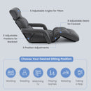6-Position Adjustable Floor Chair with Adjustable Armrests and Footrest