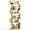 6-Tier Geometric Bookshelf with 2 Anti-Tipping Kits for Home Office