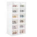 6-Tier Shoe Organizer with Clear Doors - Set of 2