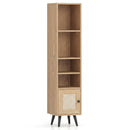 6-Tier Tall Narrow Bookcase 54 Inches Slim Storage Cabinet