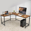L Shaped Desk Corner Computer Desk PC Laptop Gaming Table Workstation
