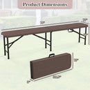 6 Feet Folding HDPE Bench with 1320 LBS Capacity and Handle Lock