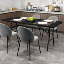 6 ft Portable Folding Table 350 LBS Fold-in-Half Table with HDPE Tabletop