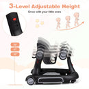 6-in-1 Baby Walker with Canopy Portable Activity Center Bouncer Rocker Combo with Music
