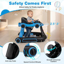 6-in-1 Baby Walker with Canopy Portable Activity Center Bouncer Rocker Combo with Music