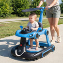 6-in-1 Baby Walker with Canopy Portable Activity Center Bouncer Rocker Combo with Music