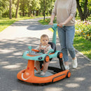 6-in-1 Baby Walker with Canopy Portable Activity Center Bouncer Rocker Combo with Music