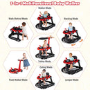 6-in-1 Baby Walker with Canopy Portable Activity Center Bouncer Rocker Combo with Music