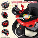 6-in-1 Baby Walker with Canopy Portable Activity Center Bouncer Rocker Combo with Music