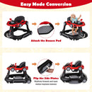 6-in-1 Baby Walker with Canopy Portable Activity Center Bouncer Rocker Combo with Music