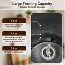 Electric Milk Frother and Steamer 6-in-1 Stainless Steel