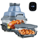 6-in-1 Portable Glass Air Fryer 1500W Dual Containers with Lids Dishwasher Safe