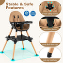 5-in-1 Baby Wooden Convertible High Chair