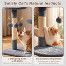 Floor-to-Ceiling Cat Tree with 6 Tiers and Hammock