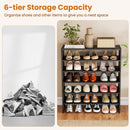6-tier Shoe Rack with Anti-tipping Device for Entryway