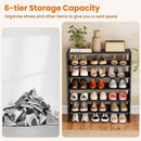 6-tier Shoe Rack with Anti-tipping Device for Entryway