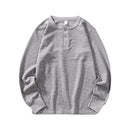 Mens Loose-fit Casual Comfortable Versatile Long-sleeve Crew Neck