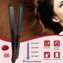 Hair Straightener Curling Iron 2 In 1 Twist Hair Straightener Ceramic Plate Hair Curler w/ Temperature Adjust LCD Display Glove