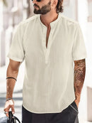 Men's Chest Pocket Solid Color Casual T-shirt