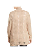 One A Womens Plus Long Sweater Open-Front Sweater