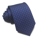 8CM Polyester Jacquard Striped Tie Men's Business Formal Red Black Blue