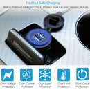1Pc 2 USB Charger 12-24V Car Cigarette Lighter Socket Splitter Dual USB 2.1A Outlet Car Charger IP65 waterproof for Car Boat Marine Mobile